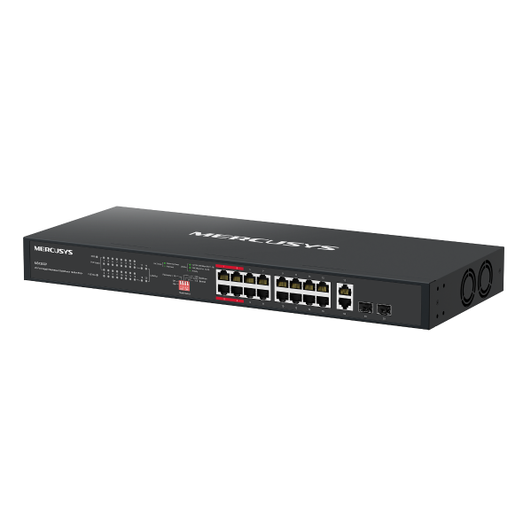 Mercusys 20-Port Gigabit Rackmount Switch with 16-Port PoE+ | MS120GP