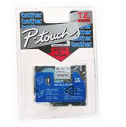 Brother 18MM Black on White Laminated tape