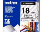 Brother 18MM Black on Clear Laminated tape