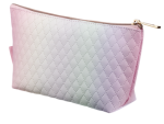Quest Ombre Quilt Cosmetic Bag Pink Multi Quilted Travel Toiletry Pouch