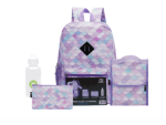 Quest 4-Piece Backpack Set Mermaid Tail Lilac