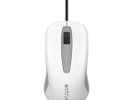 USB Wired Optical Mouse-3 buttons,1200 DPI, Plug & Play - MU120 - White