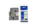 Brother 12MM Black on White Laminated tape