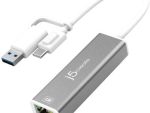 J5Create JCE145C USB 3.0 Type-A / Type-C / Thunderbolt to 2.5 Gigabit Network Adapter