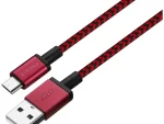Premio braided Micro USB cable Black/ Red 1.8m