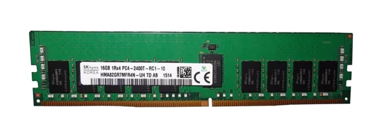 16GB SK Hynix, DDR4-2400Mhz, RDIMM, PC4-19200T-R, 1Rx4, Server Memory Module