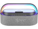 Volkano Dawn Series Alarm Clock with Wireless Charging and Speaker