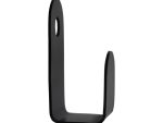Slatted Panel Single Coat Hook Black Steel Wall Hook