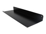Slatted Panel Steel Shelf 1200mm Black Architectural Wall Shelf