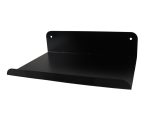 Slatted Panel Steel Shelf  300mm Black Feature Wall Shelf