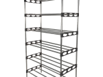 Nordic Wind Black 6 Tier 18 Shoe Steel Rack