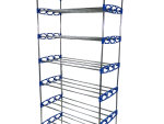 Nordic Wind Blue 6 Tier 18 Shoe Steel Rack
