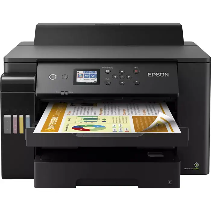 Epson 32ppm Mono 32ppm Colour A3+ Single Function USB Wi-Fi/Wi-FiDirect Ethernet AutoDuplexPrint incl set of ink (2 x Black)