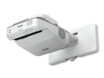 Epson 3500lm WXGA 1280x800 16:10 Lamp USB 2VGA 3HDMI RS-232C Wi-FiOptional NoBag White BracketIncl UltraShortThrow