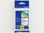 Brother 24MM Black on White Laminated tape