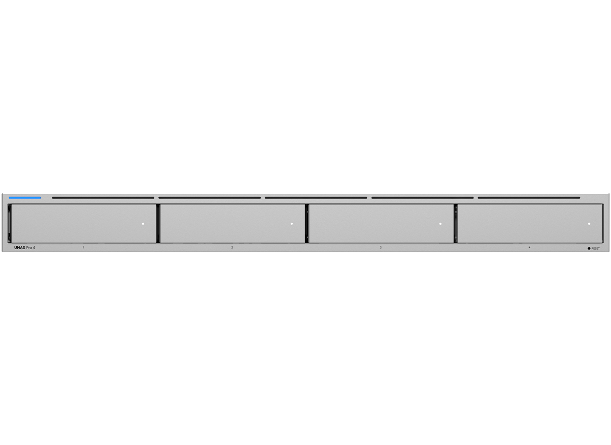 Ubiquiti UniFi NAS Pro 4 1U 4 Drive Bays 2 NVMe Slots and 1Gbps Ethern