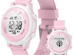 Volkano Kids Digital Watch with Apple Find My - 3ATM Waterproof (Anti-Lost) Pink