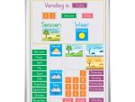 Slimline Magnetic Calendar and Weather Board 900  600mm  Afrikaans