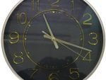 Casey Analog 30cm Round Face Gold Black Wall Watch