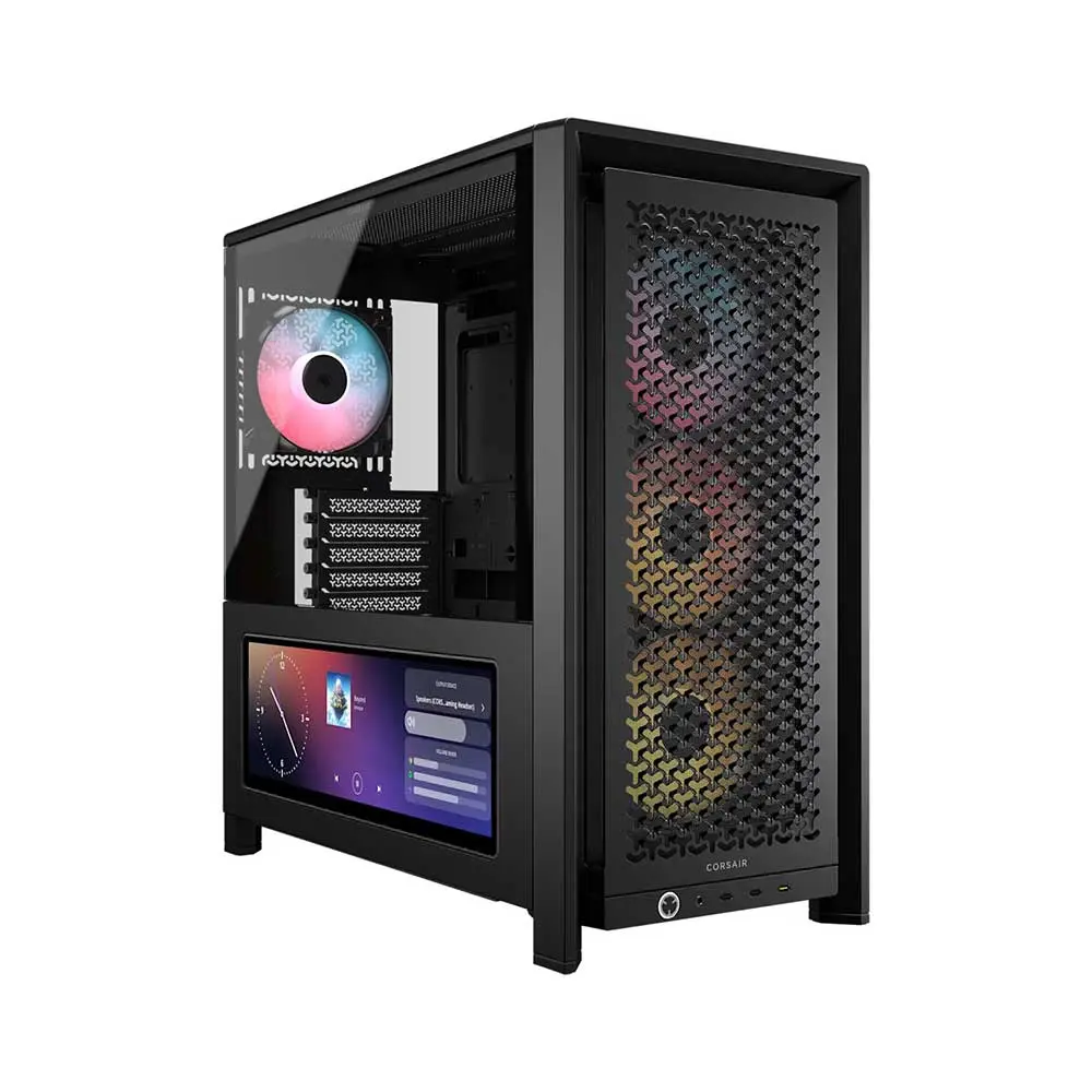 Corsair FRAME 4000D LCD RS ARGB Premium Mid-Tower PC Case - Black