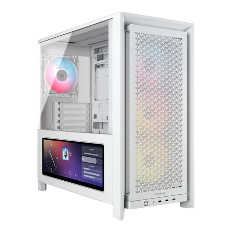 Corsair FRAME 4000D LCD RS ARGB Premium Mid-Tower PC Case - White