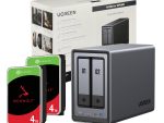 UGreen NASync DXP2800 2 Bay NAS with Seagate Ironwolf NAS 8TB SATA Hard Drive Bundle (2x 4TB)