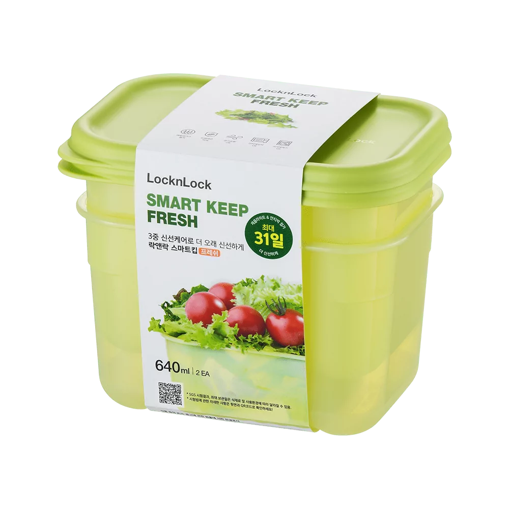 LocknLock FreshBlock Rectangular 640ml 2pce