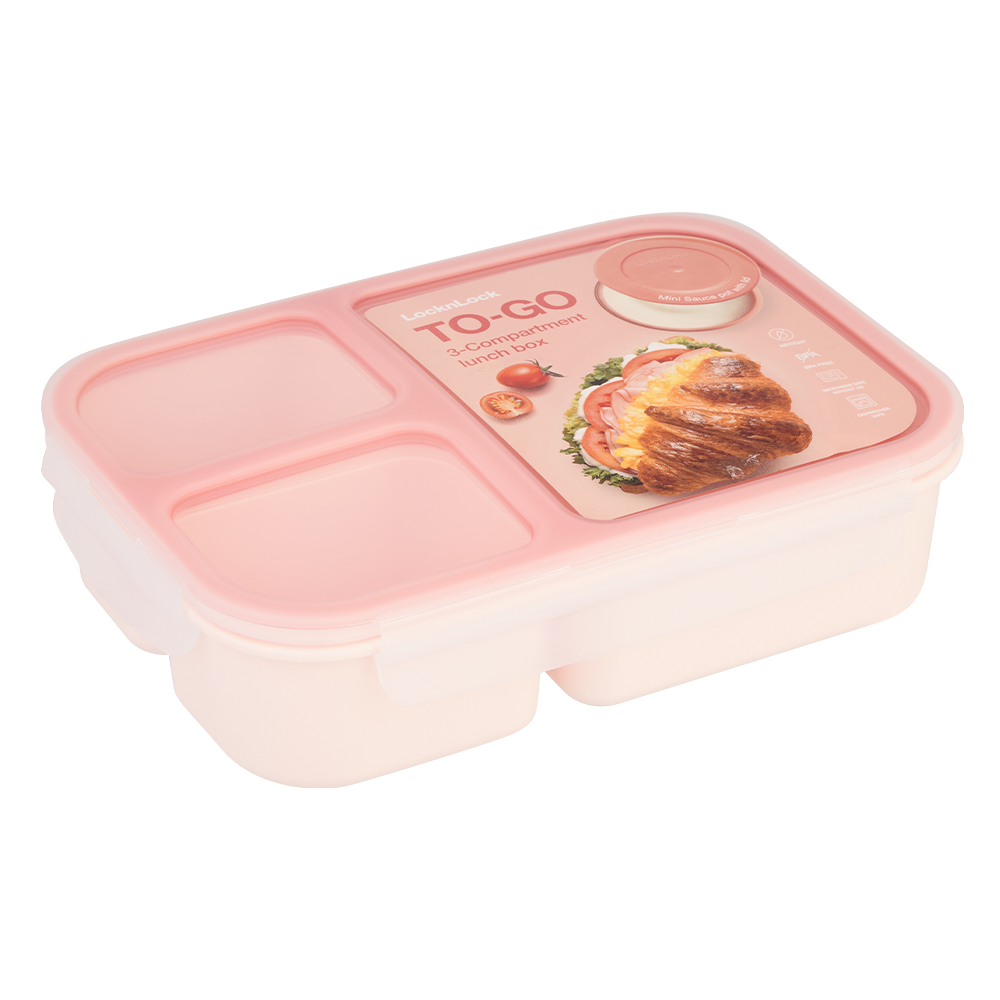 LocknLock To-Go Lunch Box 1.5lt Pink