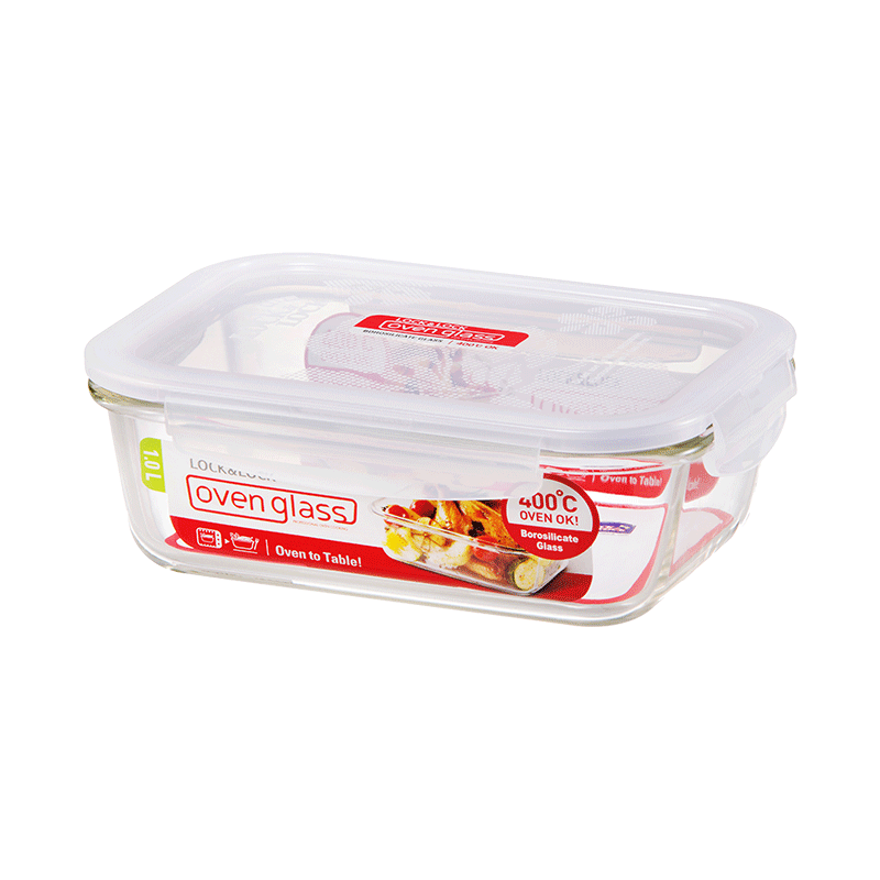 LocknLock Euro Glass Container Rectangular 1lt