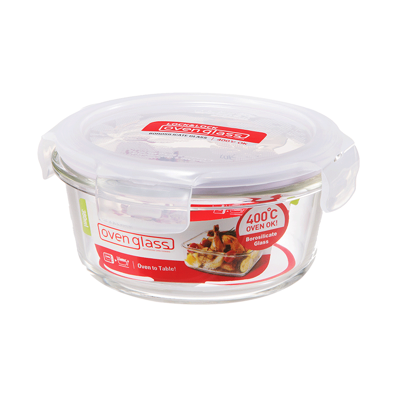 LocknLock Euro Glass Container Round 380ml