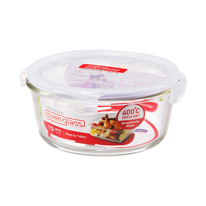 LocknLock Euro Glass Container Round 950ml