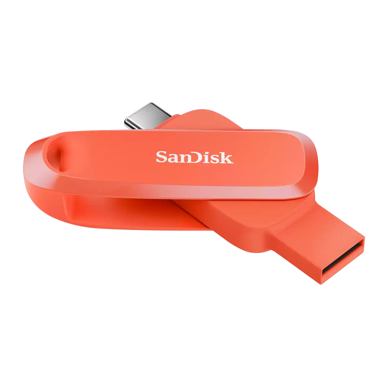 SanDisk Phone Drive USB Type-C/USB Type-A devices, 100MB/s, 512GB - Nasturium Orange