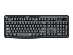 Redragon BK-7367 Full-size Ergonomic Wireless Membrane Office Keyboard - Black