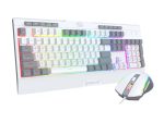 Redragon S151 Wired RGB Gaming Keyboard and Mouse Combo - White and Grey