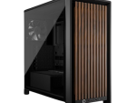 Corsair FRAME 4000D RS WOOD Modular High Airflow Mid-Tower PC Case - Black/Walnut