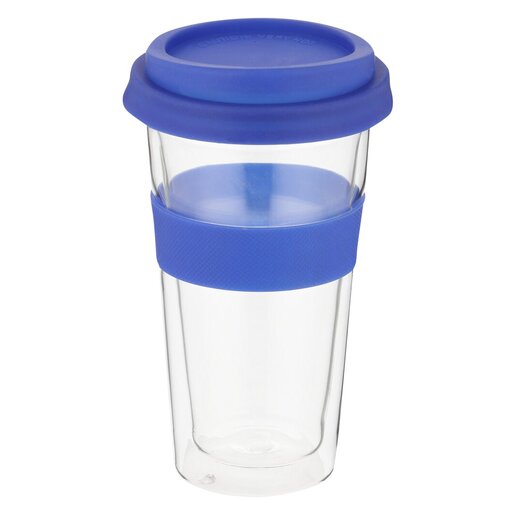 Snappy Thermal Glass Tumbler 400ml Blue