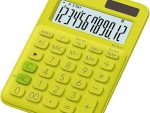 Casio 12 Digit Mini Desktop Calculator (Yellow)