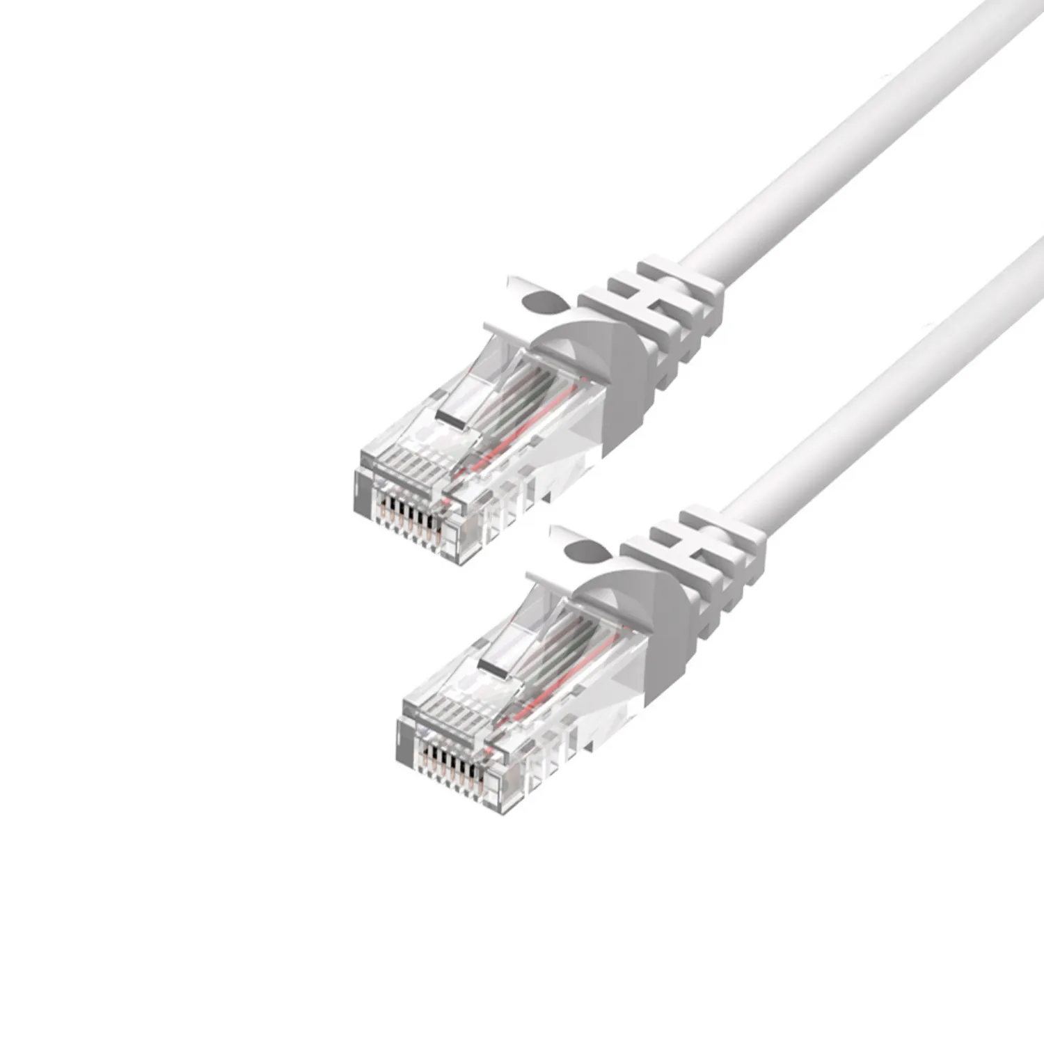 UltraLAN 1m CAT5e UTP Flylead (White) | Molded RJ45, Gigabit