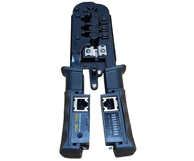 Multifunction RJ45 Crimping Tool with Built-in Wire Tester