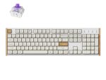 Keychron K10 HE Special Edition Full-size Hot-Swap Gateron Dbl-Rail Nebula Switch RGB Wireless Keyboard – White (Wood + Al)