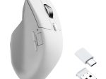 Keychron M6SB72 1K Wireless Mouse (BT/2.4GHz/Wired) with Huano silent Micro switch and premium wheel – White