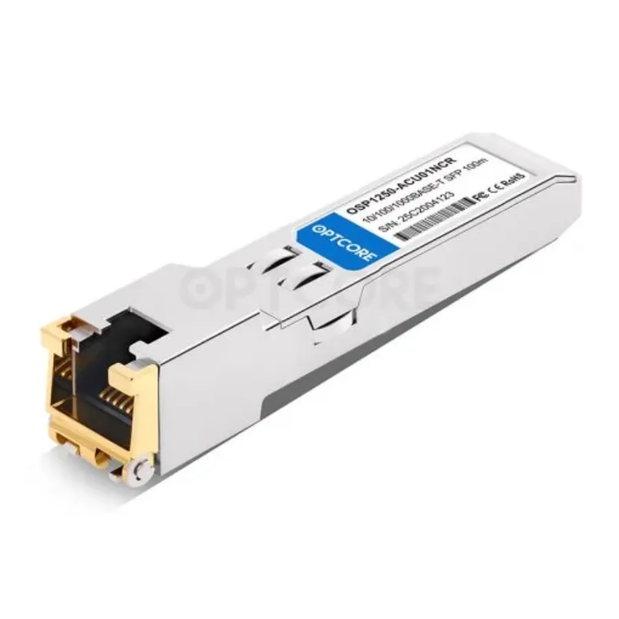 Optcore 1G SFP Copper RJ45, 100m, Multi-Vendor Compatible (1000BASE-T)