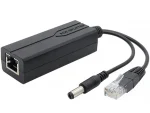 PoE Splitter - 802.3af/at to 12V/1A DC & Ethernet