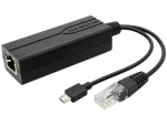 PoE Splitter - 802.3af/at to 5V/2.4A Micro-USB & Ethernet