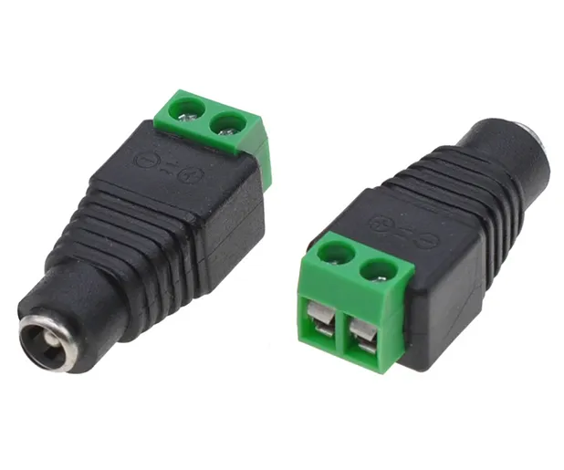 Female DC Jack Plug with Terminal Connector Block