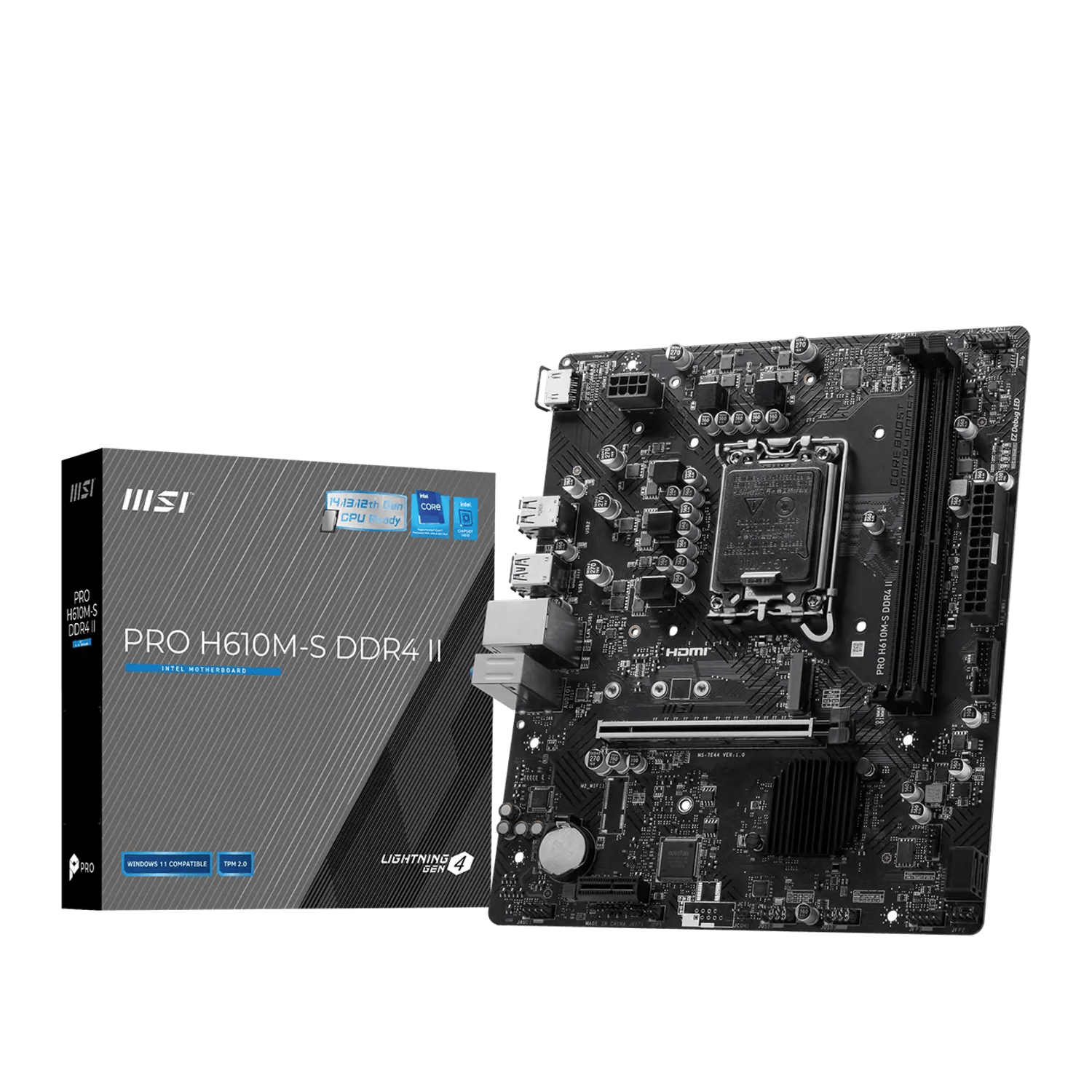 MSI Pro H610M-S DDR4 II LGA1700 M-ATX Motherboard