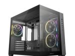 Deepcool CG330 3F Panoramic Dual-Chamber Micro-ATX Gaming Chassis - Bl