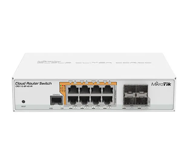 MikroTik 8port PoE Smart Switch (RBCRS112-8P-4S-IN)
