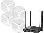 MikroTik LHG XL HP5 (4 PACK) & Tenda AC10 Router (x4) Bundle