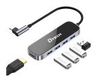 DTECH USB-C 6-in-1 Docking Station | HDMI 4K, 100W PD, USB, SD